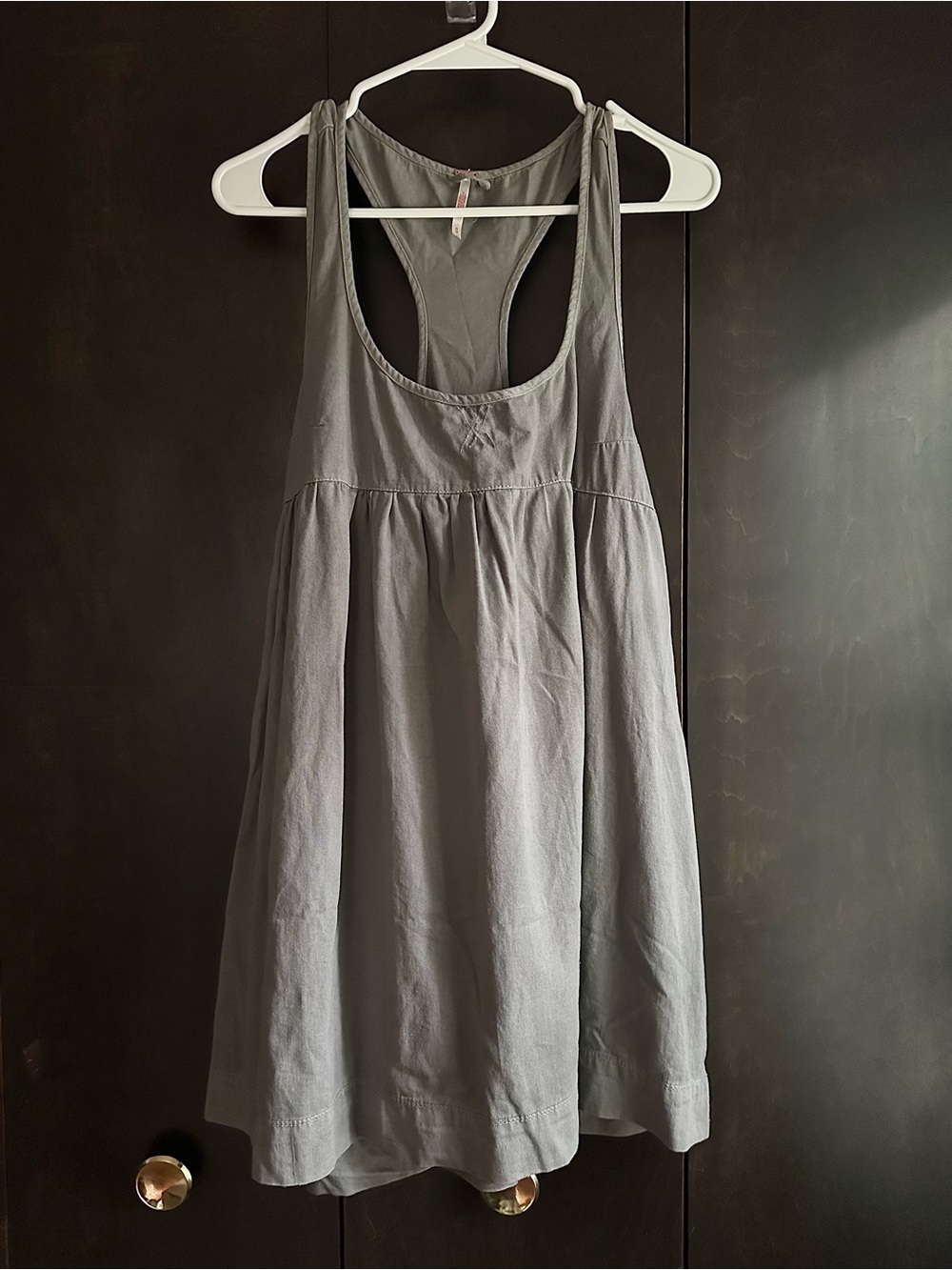 Free People Gray Willow Tank Mini Dress